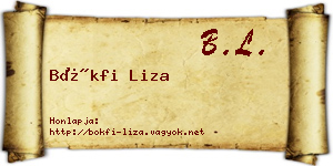 Bökfi Liza névjegykártya